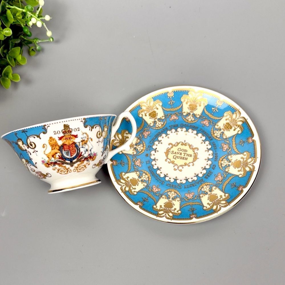 VTG Royal Collection Golden Jubilee 2002 of Queen Elizabeth II Cup and Saucer